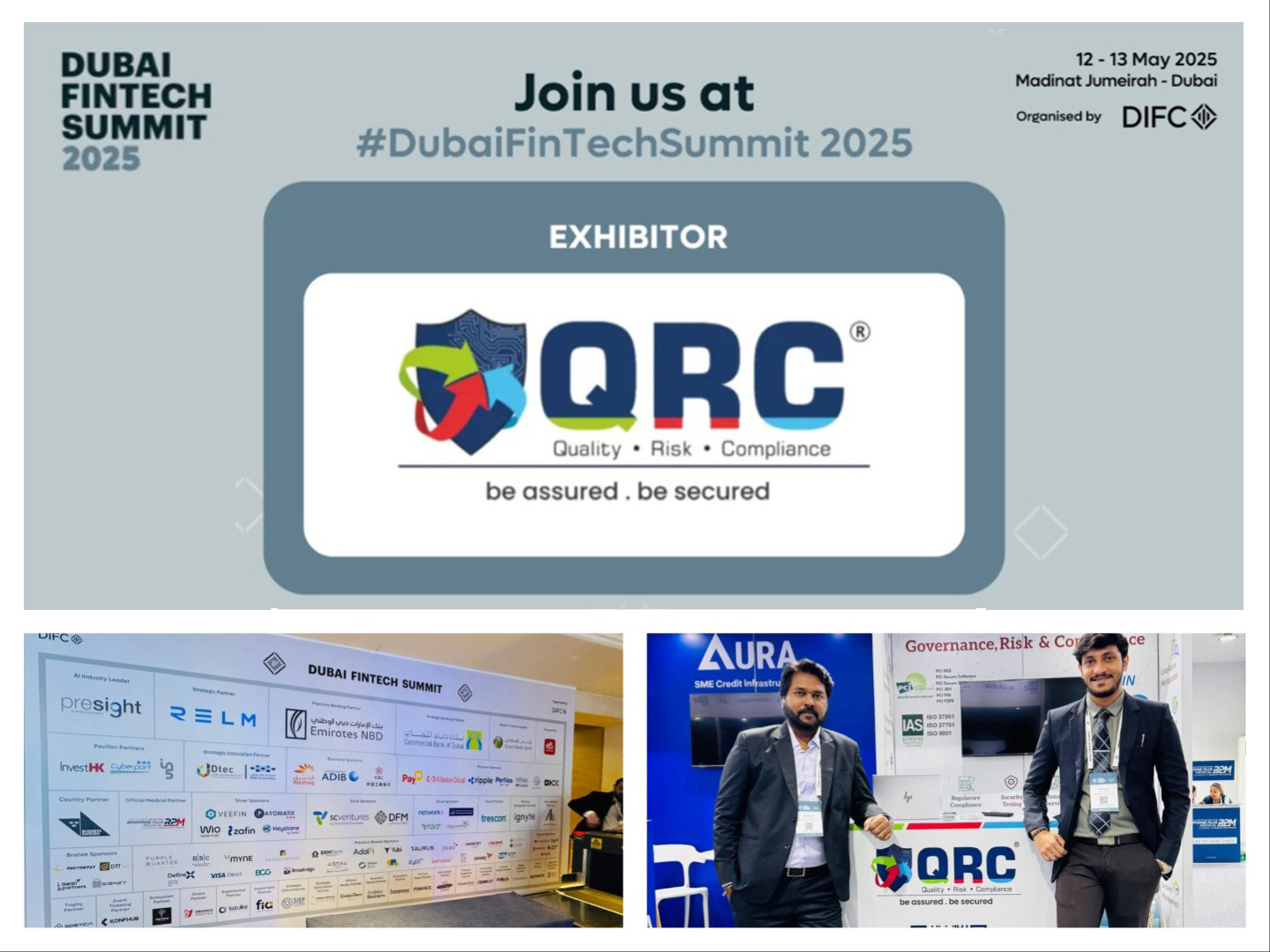 QRC Assurance & Solutions Exhibits at Dubai FinTech Summit 2025